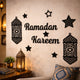 Islamic Ramadan Kareem Golden Acrylic & Black Wooden Decor For Wall Decor